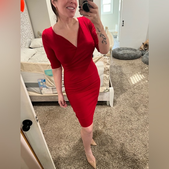 Red interview dress - Picture 3 of 6